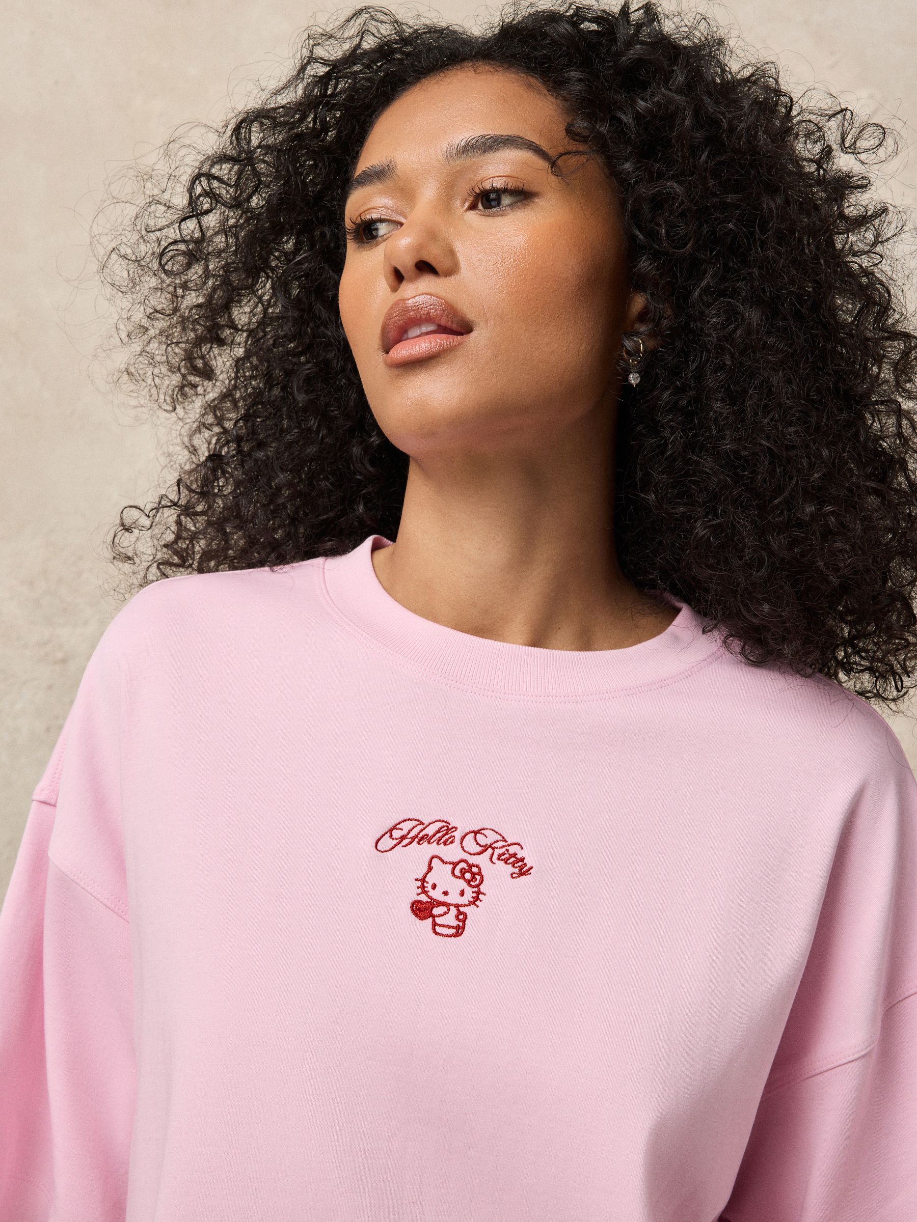 Buy Pink Hello Kitty Official Licensed Crew Neck T-Shirt from Next USA