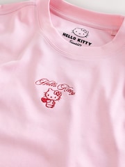 Розовый - Футболка с лицензированным принтом и круглым вырезом Hello Kitty - Изображение 7 8