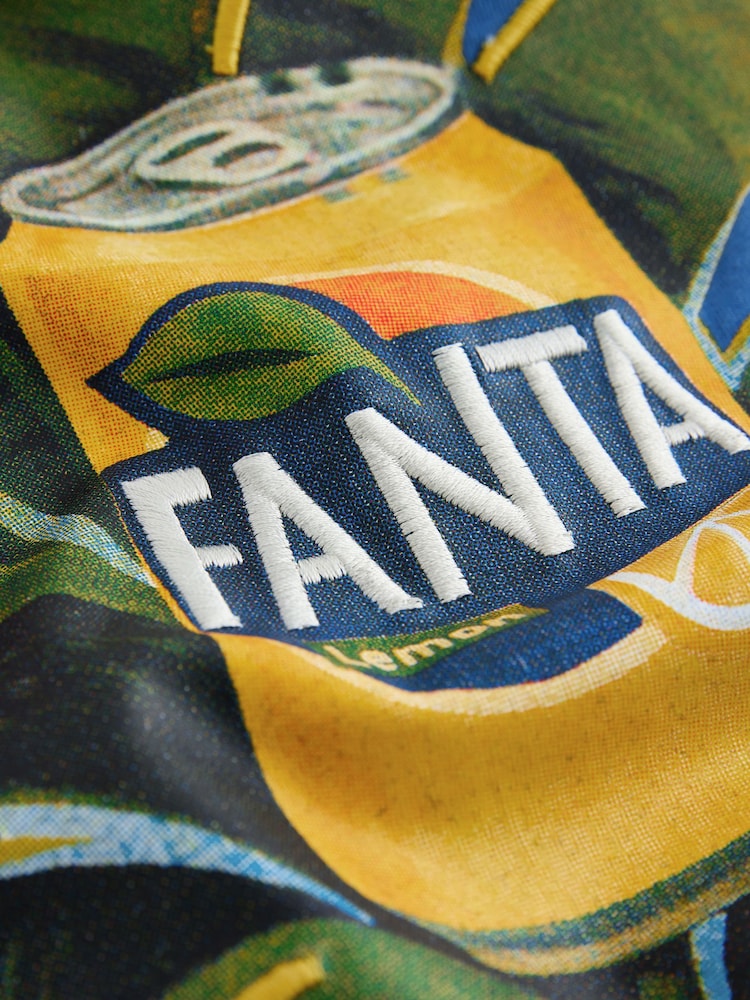 Albastru deschis - Fanta Graphic Crew Neck T-Shirt - Imaginea 2 din 3