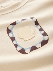 écru - T-shirt graphique à Manches courtes à Col rond - Image 2 de 3