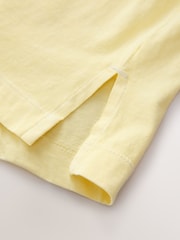 צהוב - Snoopy Flower Graphic Short Sleeve Crew Neck T-Shirt - תמונה 4 מתוך 4