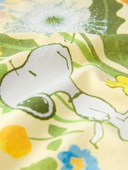 Yellow Snoopy Flower Graphic Short Sleeve Crew Neck T-Shirt - Image 7 of 8