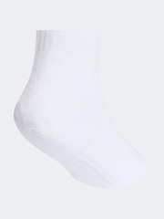 adidas Blue/White Kids 3-Stripe Crew Socks 3 Pack - Image 3 of 4