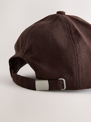 Chocolate Brown Linen Cap - Image 3 of 3