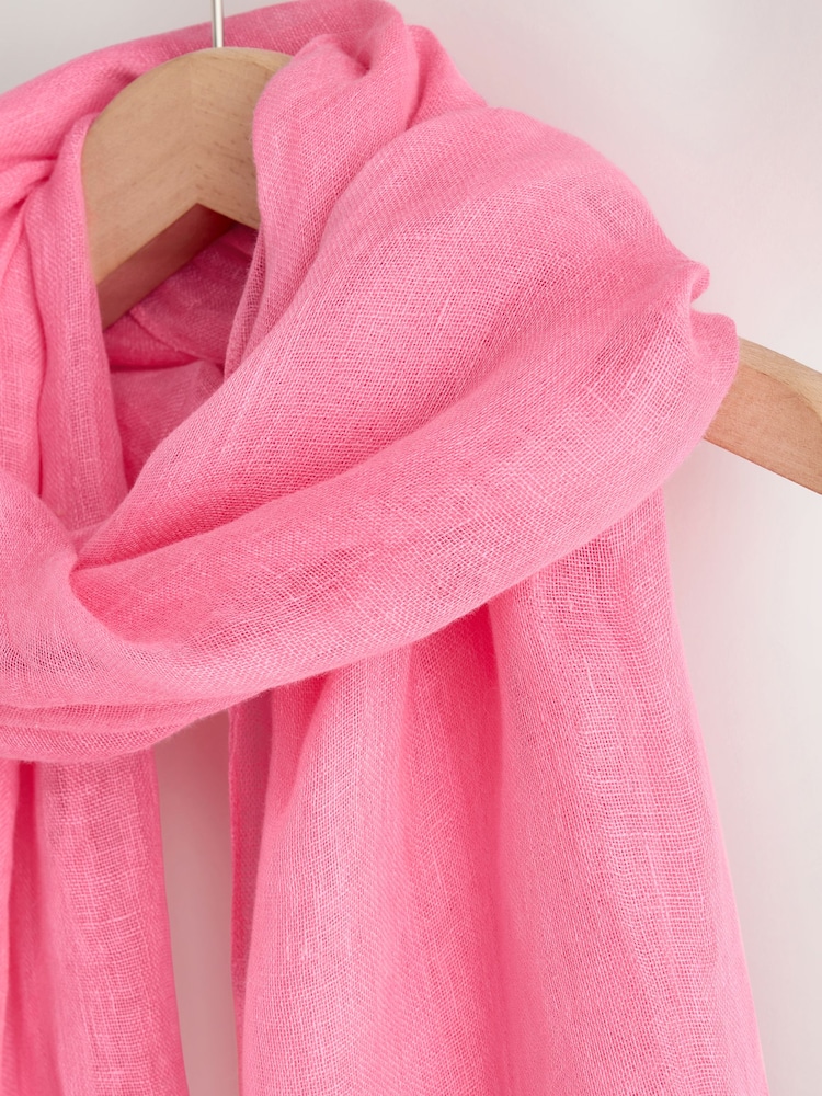 Bright Pink Lightweight Scarf - Image 2 of 3