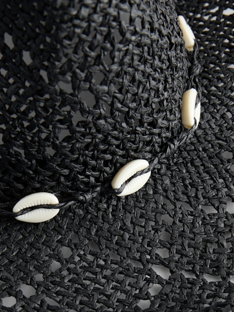 Black Western Shell Detail Hat - Image 2 of 3