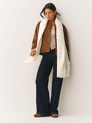 Cream Foil Print Lightweight Scarf - Image 3 of 7