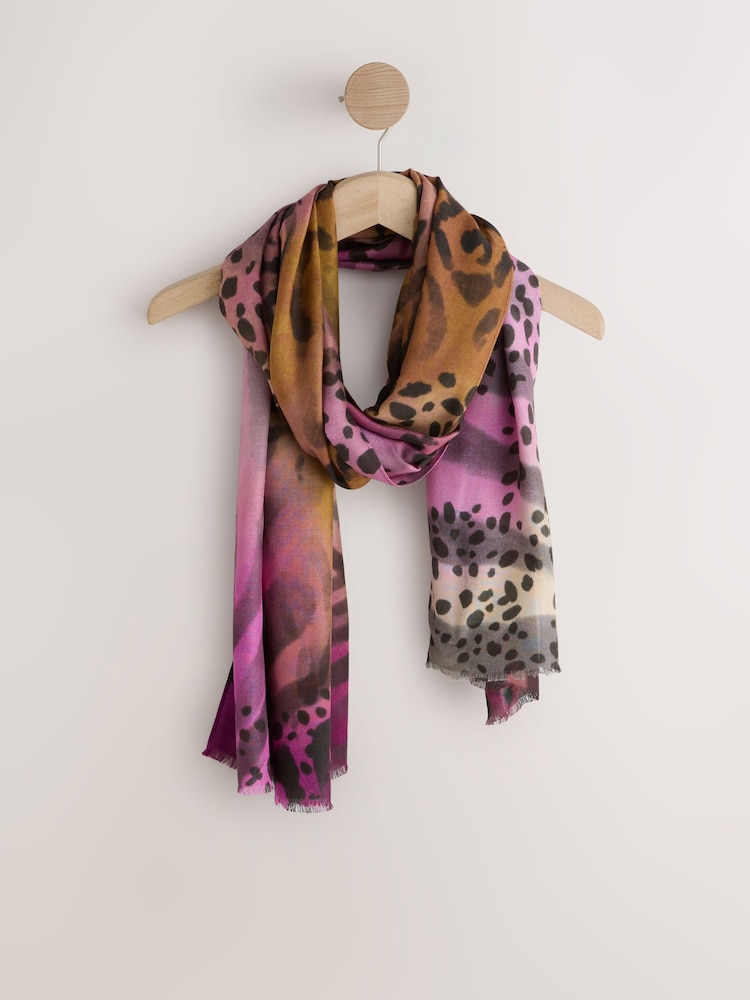 Purple Animal Lightweight Scarf - Image 1 of 6