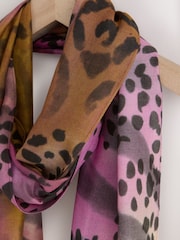 Purple Animal Lightweight Scarf - Image 3 of 6