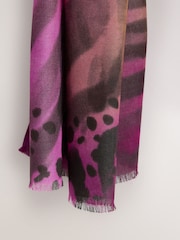Purple Animal Lightweight Scarf - Image 5 of 6