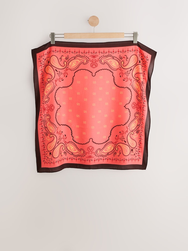 Pink Bandana-Print - Quadratischer Schal - Bild 1 von 6
