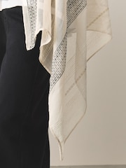 كريم - Sparkle Mono Stripe Lightweight Scarf - Image 3 of 6