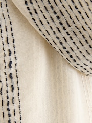 كريم - Sparkle Mono Stripe Lightweight Scarf - Image 6 of 6
