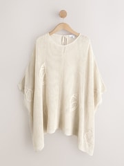 Neutral Shell Pattern Overhead Poncho - Image 6 of 8