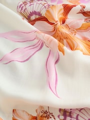 Ecru/White Floral Long Line Kimono - Image 3 of 3