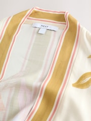 Ecru/White Floral Long Line Kimono - Image 6 of 7