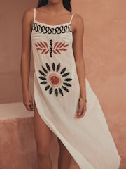 White Embellished Slip Dress Cover-Up - Image 5 of 5
