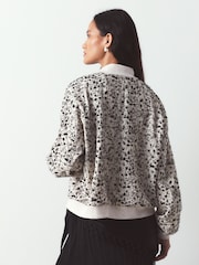 Monochrome Beaded Bomber Jacket - Image 4 of 5