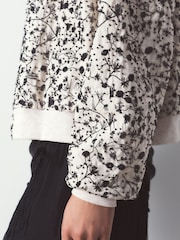 Monochrome Beaded Bomber Jacket - Image 5 of 5