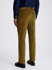 MOSS Green Slim Fit Olive Corduroy Trousers - Image 2 of 3