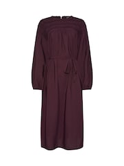 Long Tall Sally Red Shirred Yoke Midi Dress - Image 5 of 5