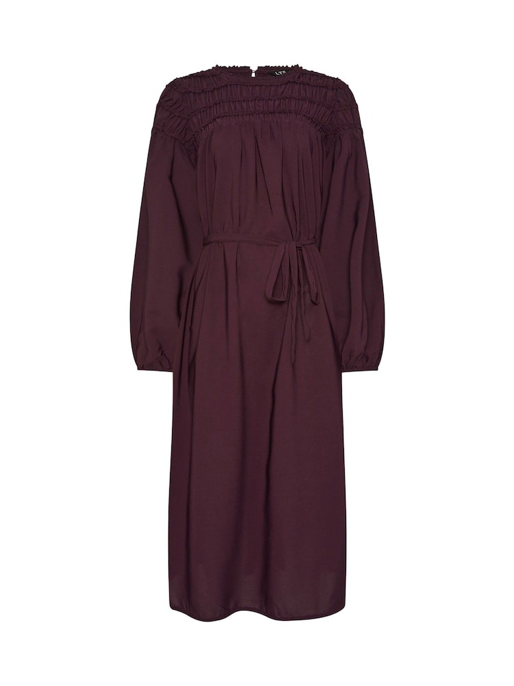 Long Tall Sally Red Shirred Yoke Midi Dress - Image 5 of 5