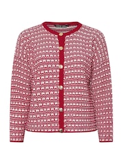 Yours Curve Red Limited Boucle Cardigan - Image 4 of 5