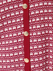 Yours Curve Red Limited Boucle Cardigan - Image 5 of 5