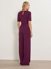 Long Tall Sally Purple Belted Jumpsuit - Image 2 of 5