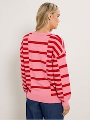 Long Tall Sally Pink Cut About Stripe Jumper - Image 3 of 5