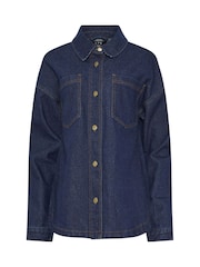 Long Tall Sally Blue Denim Shacket - Image 2 of 2