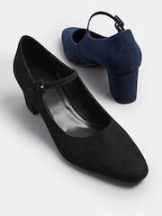 Long Tall Sally Black Point Block Mary Jane Heel Shoes - Image 3 of 5
