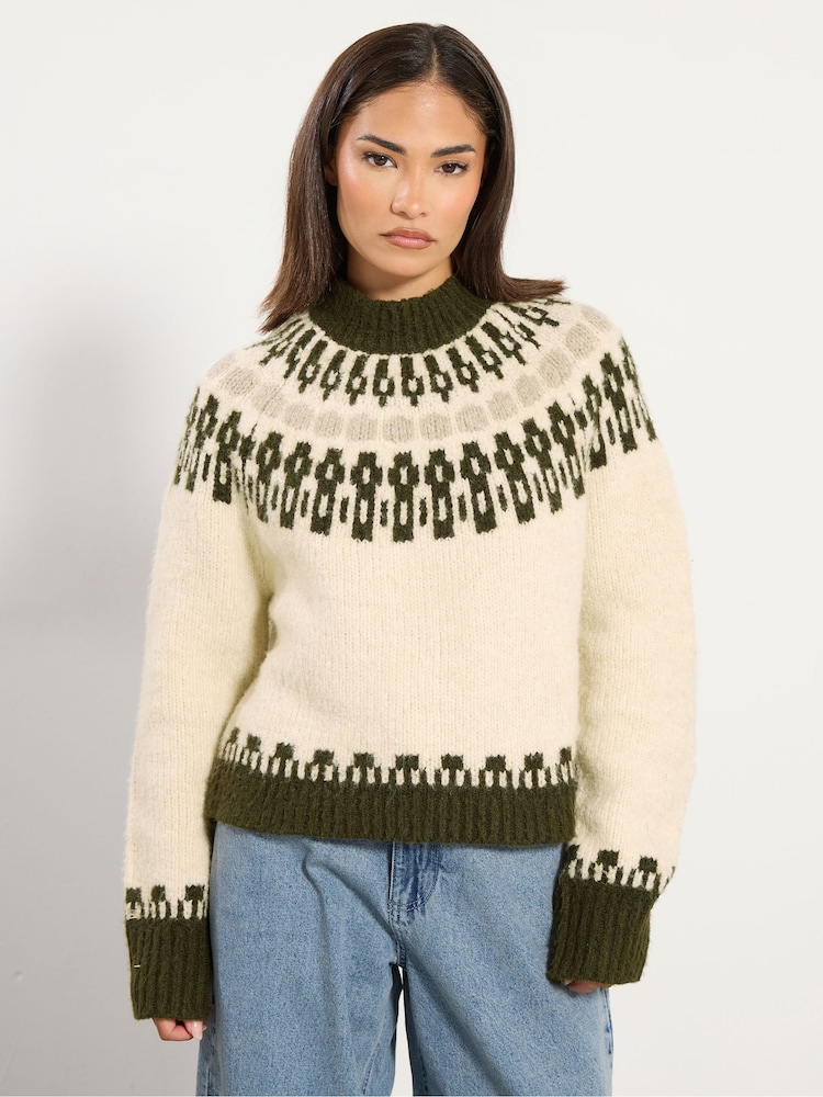PixieGirl Petite Natural Fairisle Jumper - Image 2 of 6