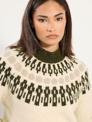 PixieGirl Petite Natural Fairisle Jumper - Image 5 of 6