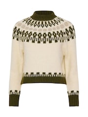PixieGirl Petite Natural Fairisle Jumper - Image 6 of 6