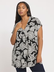 Blusa texturizada Yours Curve com pregas frontais - Imagem 1 de 5
