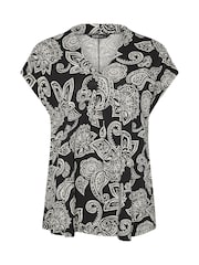 Blusa texturizada Yours Curve com pregas frontais - Imagem 5 de 5
