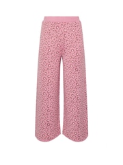 Yours Curve Pink Limited Leopard Knitted Trousers - Image 5 of 5