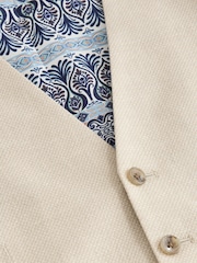 Stone Textured Linen Blend Waistcoat - Image 6 of 8