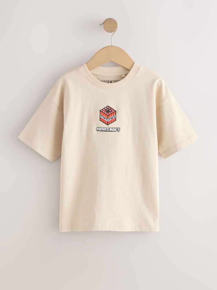 Stone/Black Minecraft T-Shirts 2 Pack (3-16yrs) - Image 2 of 6