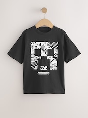 Stone/Black Minecraft T-Shirts 2 Pack (3-16yrs) - Image 4 of 6