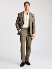 MOSS Tailored Fit Gold Herringbone Tweed Jacket - Image 3 of 4