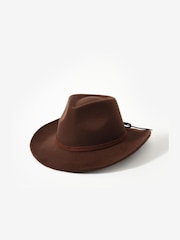 Mint Velvet Brown Cowboy Hat - Image 2 of 5