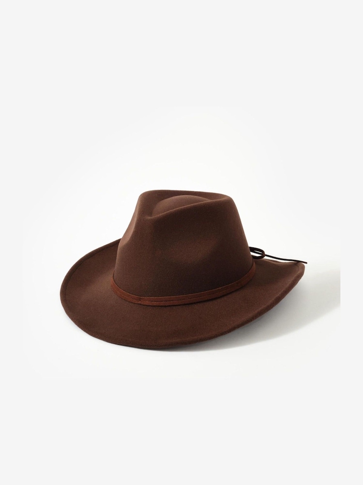 Mint Velvet Brown Cowboy Hat - Image 2 of 5