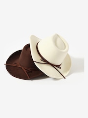 Mint Velvet Brown Cowboy Hat - Image 3 of 5