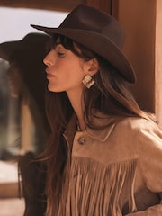 Mint Velvet Brown Cowboy Hat - Image 5 of 5