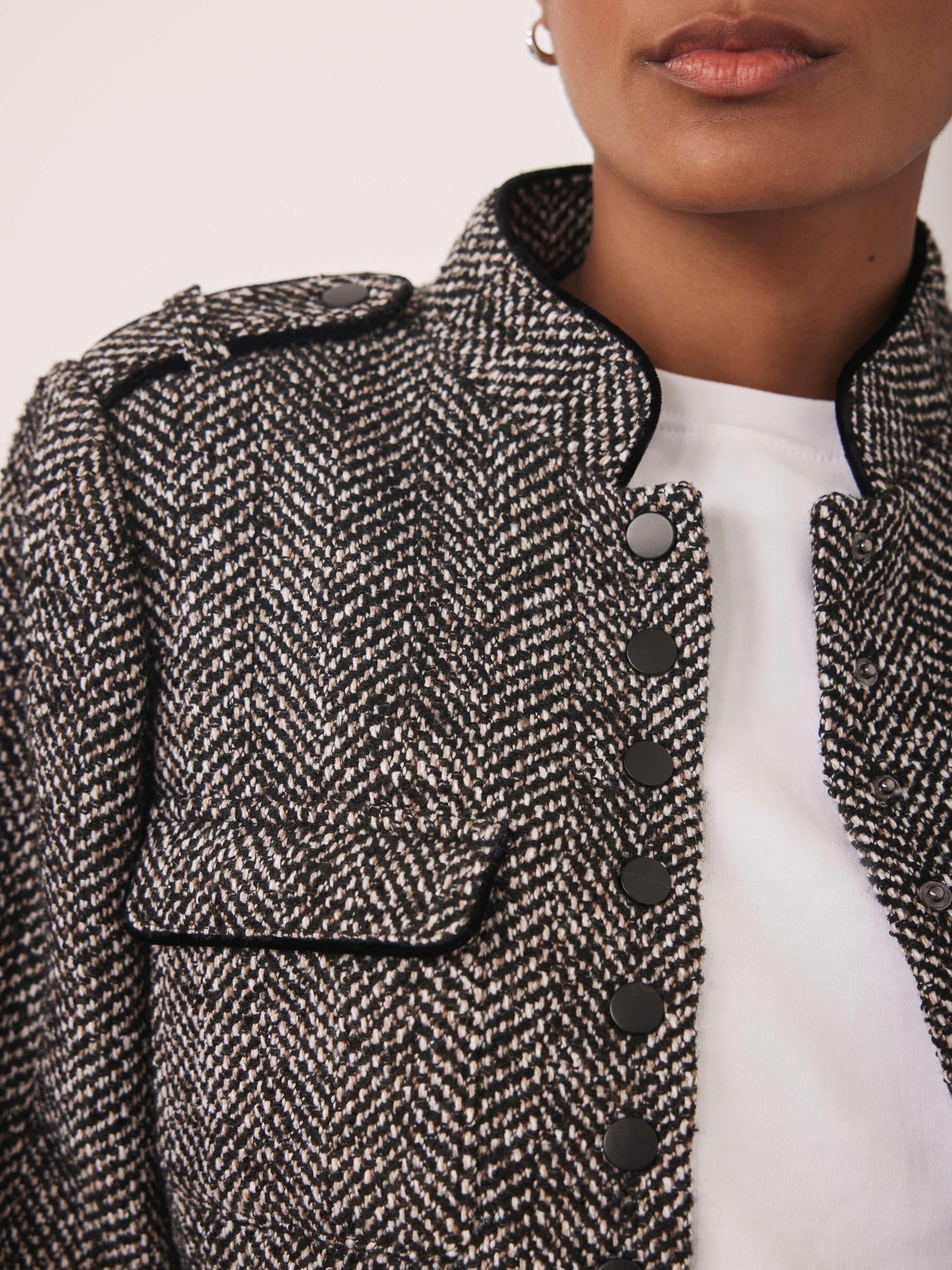 Buy Mint Velvet Black Textured Military Jacket from the Next UK online shop