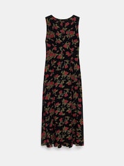 Mint Velvet Red Rose Print Midi Dress - Image 1 of 8