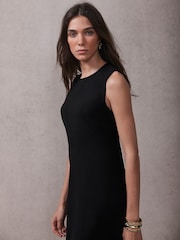 Mint Velvet Black Asymmetric Midi Dress - Image 5 of 7