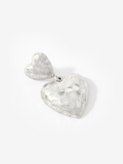 Mint Velvet Silver Tone Heart Earrings - Image 3 of 4
